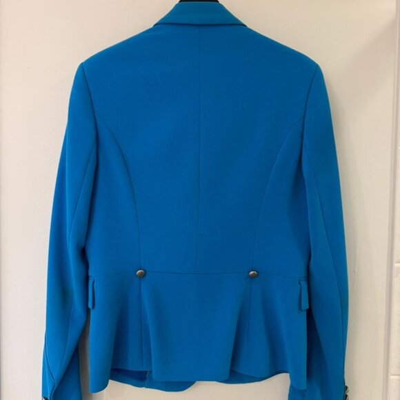 JOSEPH Tailored Cobalt/Azure Blue Single-Button Crepe Blazer (S/M) - Picture 3 of 6